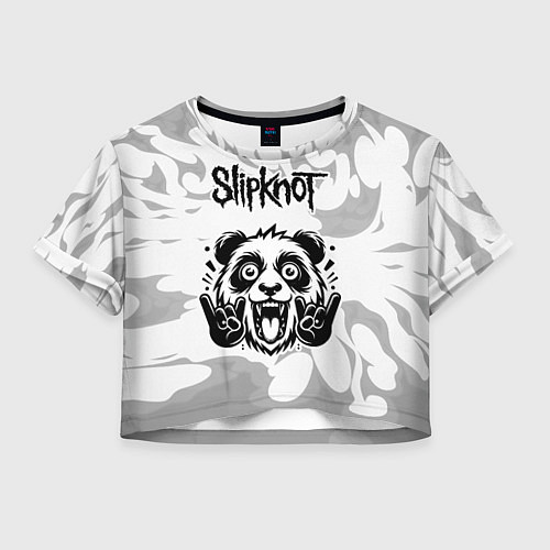Женский топ Slipknot рок панда на светлом фоне / 3D-принт – фото 1
