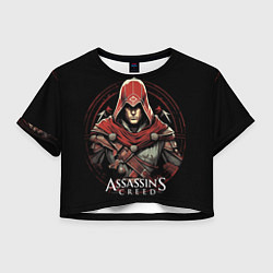 Женский топ Assassins creed в красном капюшоне