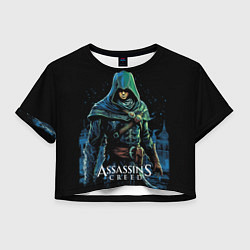 Женский топ Assassins creed персонаж нарисован на черном