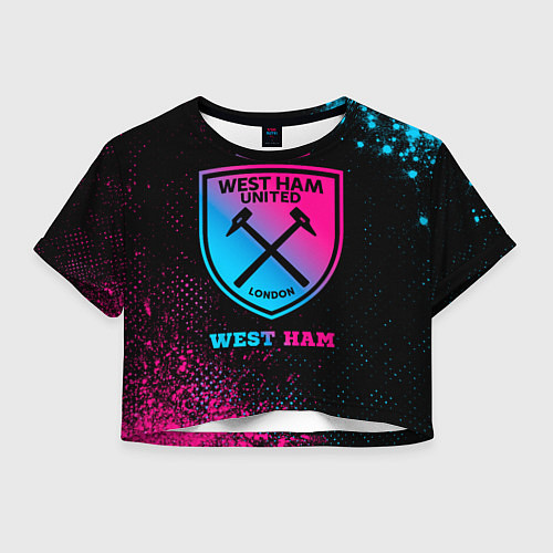 Женский топ West Ham - neon gradient / 3D-принт – фото 1