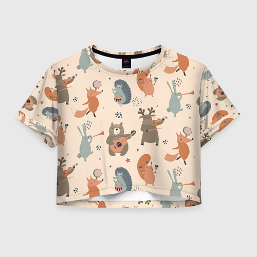 Женский топ Животные с инструментами / 3D-принт – фото 1