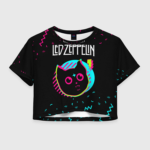 Женский топ Led Zeppelin - rock star cat / 3D-принт – фото 1