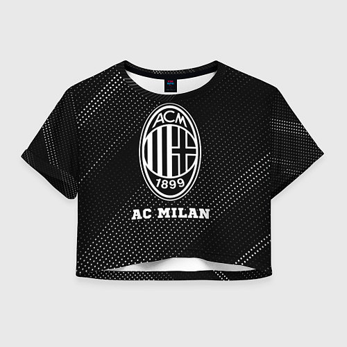 Женский топ AC Milan sport на темном фоне / 3D-принт – фото 1