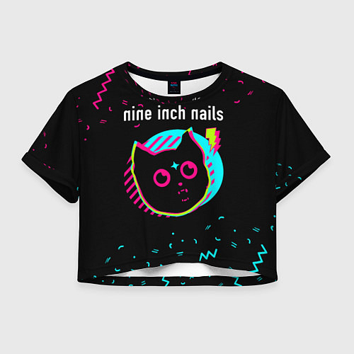 Женский топ Nine Inch Nails - rock star cat / 3D-принт – фото 1