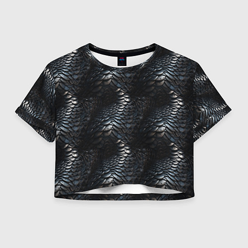 Женский топ Блестящая металлическая броня / 3D-принт – фото 1