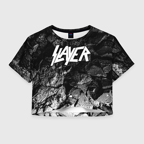 Женский топ Slayer black graphite / 3D-принт – фото 1