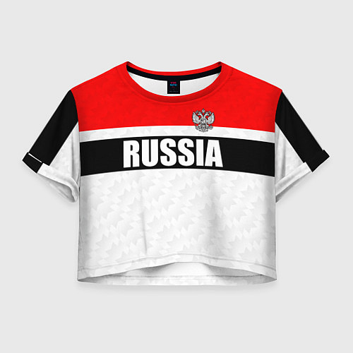 Женский топ Россия - униформа классическая с гербом / 3D-принт – фото 1