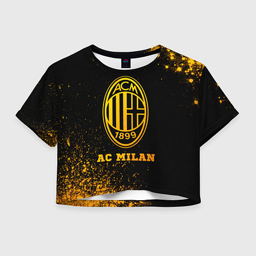 Женский топ AC Milan - gold gradient / 3D-принт – фото 1