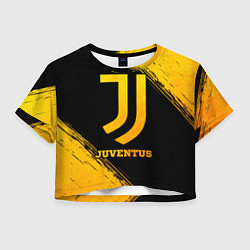 Футболка 3D укороченная женская Juventus - gold gradient, цвет: 3D-принт