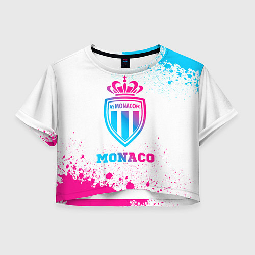 Женский топ Monaco neon gradient style / 3D-принт – фото 1