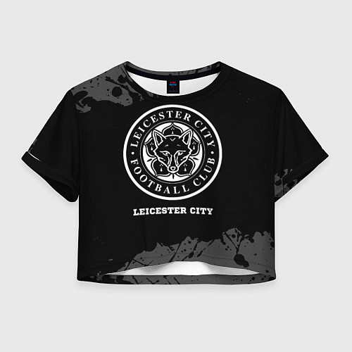 Женский топ Leicester City sport на темном фоне / 3D-принт – фото 1