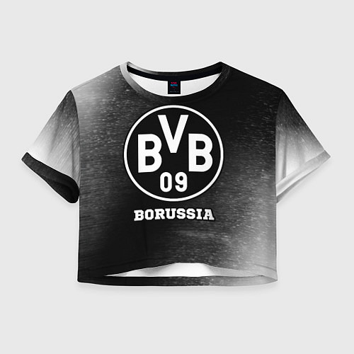 Женский топ Borussia sport на темном фоне / 3D-принт – фото 1