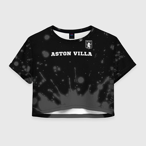Женский топ Aston Villa sport на темном фоне посередине / 3D-принт – фото 1