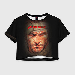 Футболка 3D укороченная женская Metal gear Venom Snake, цвет: 3D-принт