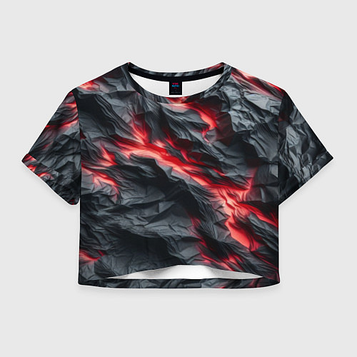 Женский топ Раскаленная лава на горных камнях / 3D-принт – фото 1