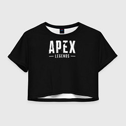 Футболка 3D укороченная женская Apex legends logo, цвет: 3D-принт