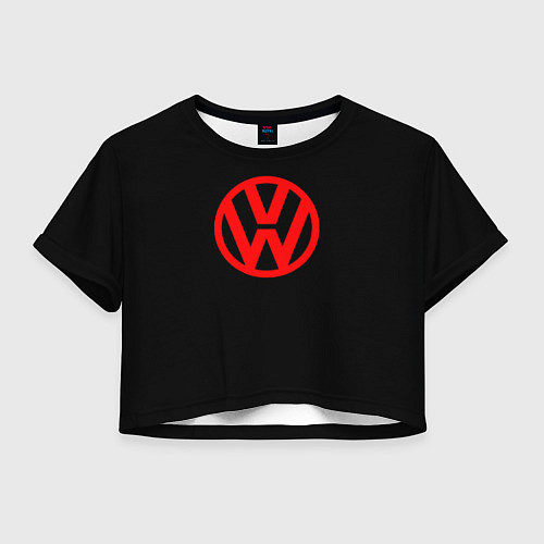 Женский топ Volkswagen red logo / 3D-принт – фото 1