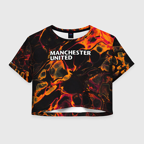 Женский топ Manchester United red lava / 3D-принт – фото 1