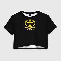 Футболка 3D укороченная женская Toyota yellow, цвет: 3D-принт