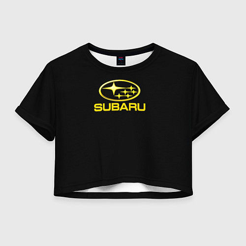 Женский топ Subaru logo yellow / 3D-принт – фото 1