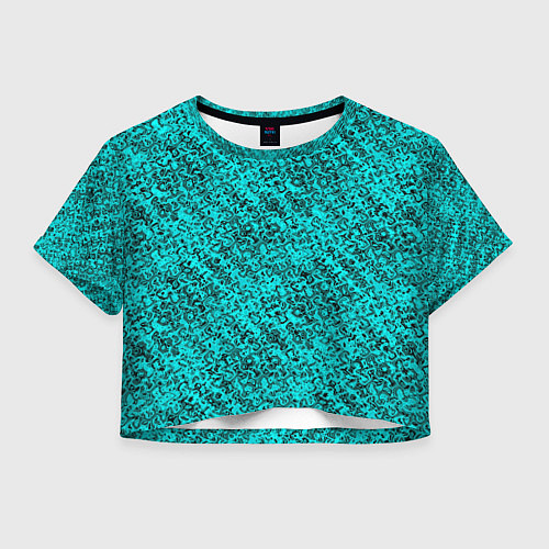 Женский топ Кристальный голубой текстура / 3D-принт – фото 1