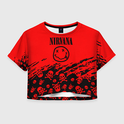 Женский топ Nirvana rock skull / 3D-принт – фото 1