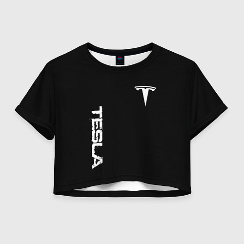 Женский топ Tesla logo white / 3D-принт – фото 1