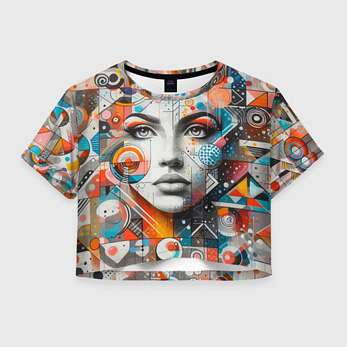Женский топ Лицо прекрасной девушки - граффити / 3D-принт – фото 1