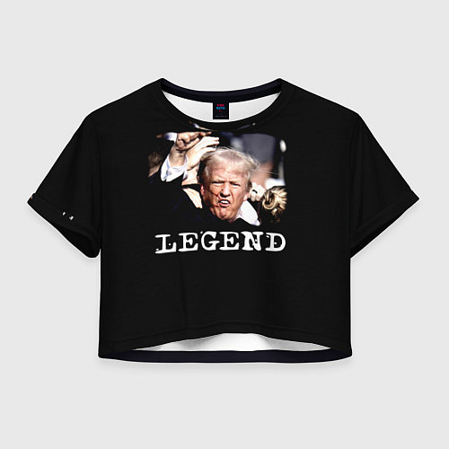 Женский топ Мем Трамп после покушения: легенда / 3D-принт – фото 1