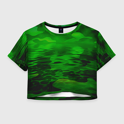 Женский топ Камуфляж с водой / 3D-принт – фото 1