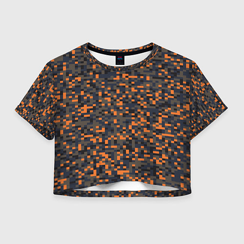 Женский топ Пиксели камуфляжная текстура / 3D-принт – фото 1