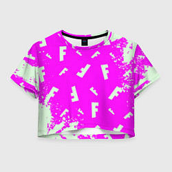 Женский топ Fortnite pattern pink