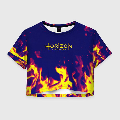 Женский топ Horizon zero dawn flame yellow / 3D-принт – фото 1
