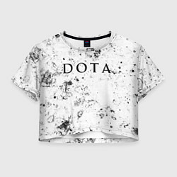Футболка 3D укороченная женская Dota dirty ice, цвет: 3D-принт