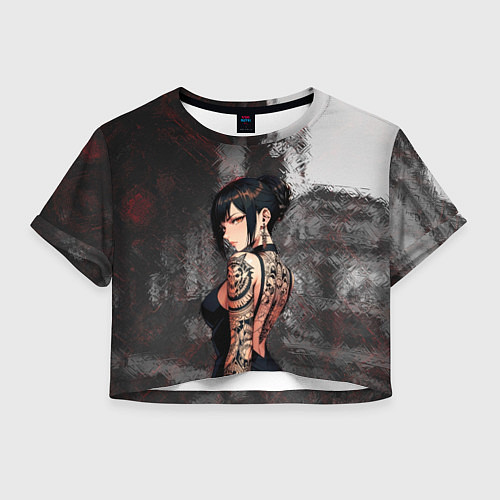 Женский топ Татуированная брюнетка / 3D-принт – фото 1