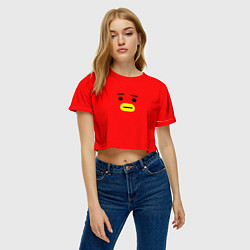 Футболка 3D укороченная женская BT21 Tata, цвет: 3D-принт — фото 2