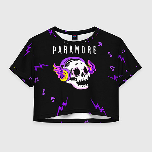 Женский топ Paramore неоновый череп / 3D-принт – фото 1