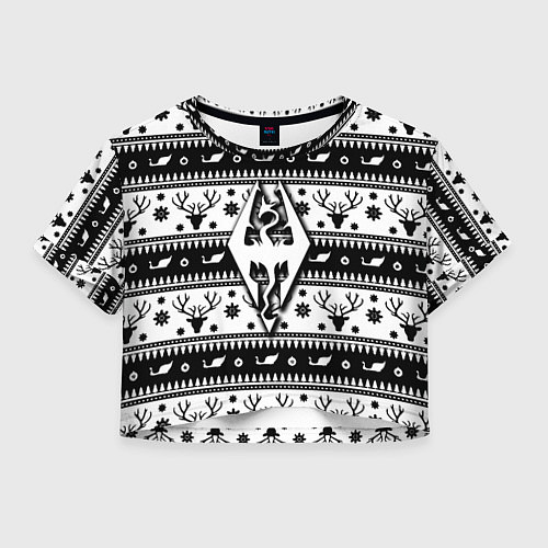 Женский топ The Elder Scrolls winter deer pattern / 3D-принт – фото 1