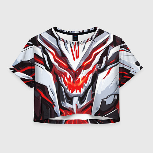 Женский топ Абстрактный красный кибер демон / 3D-принт – фото 1