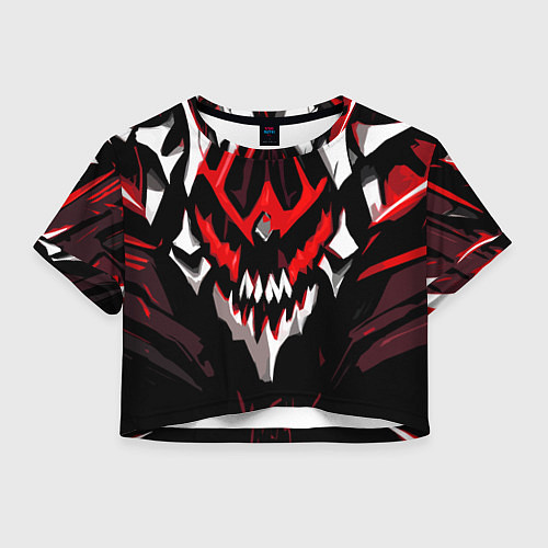 Женский топ Абстрактное красное лицо монстра / 3D-принт – фото 1