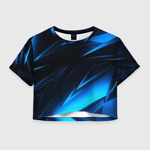 Женский топ Грани неоновые текстура / 3D-принт – фото 1