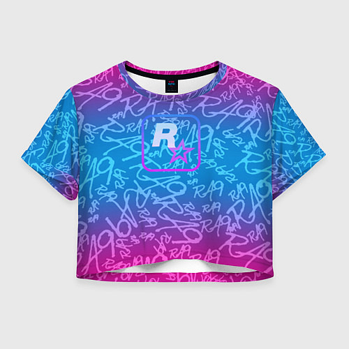 Женский топ Rock star neon / 3D-принт – фото 1