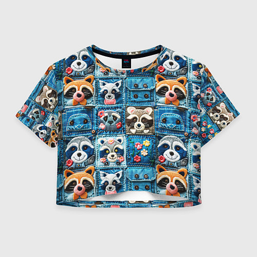 Женский топ Пэчворк с энотами / 3D-принт – фото 1