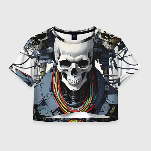 Женский топ Cool cyber skull - ai art fantasy / 3D-принт – фото 1