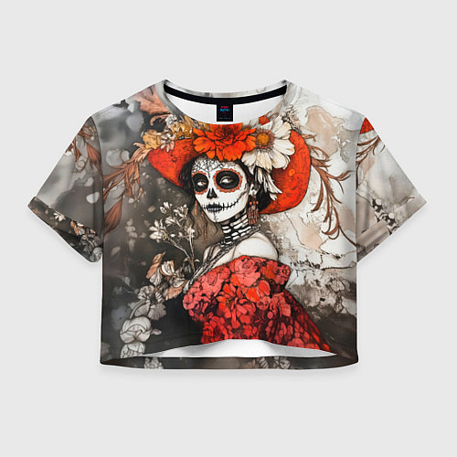 Женский топ Катрина в красном / 3D-принт – фото 1