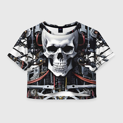 Женский топ Cyber skull - ai art / 3D-принт – фото 1