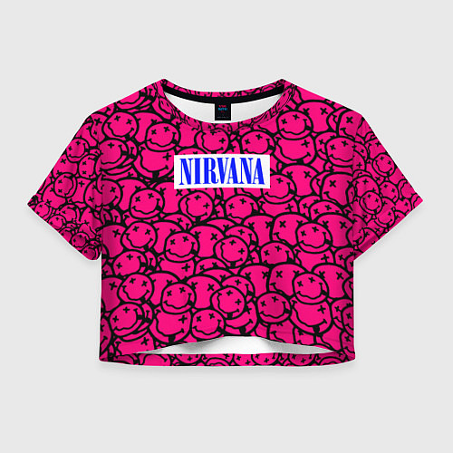 Женский топ Nirvana pink logo / 3D-принт – фото 1