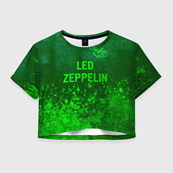 Женский топ Led Zeppelin - green gradient посередине