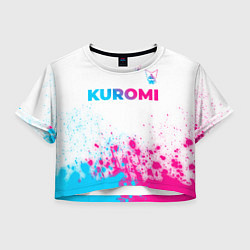 Женский топ Kuromi neon gradient style посередине