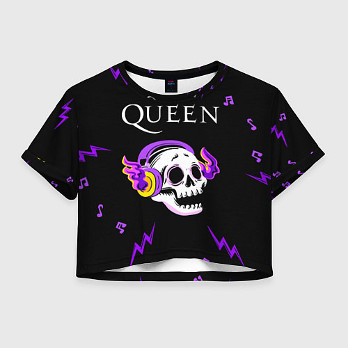 Женский топ Queen неоновый череп / 3D-принт – фото 1